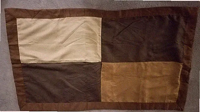 Linen n Things 2 King Pillow Bed SHAMS SET Faux Suede Brown Beige Checkered EUC