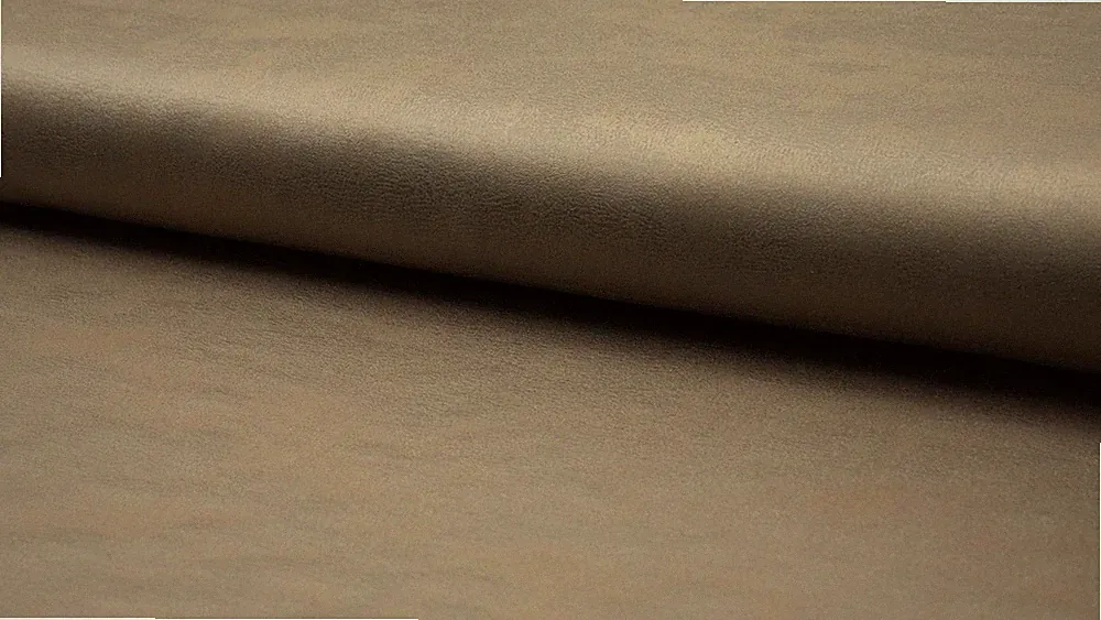 STRETCHY Faux Suede With Foil Fabric Material - TAUPE
