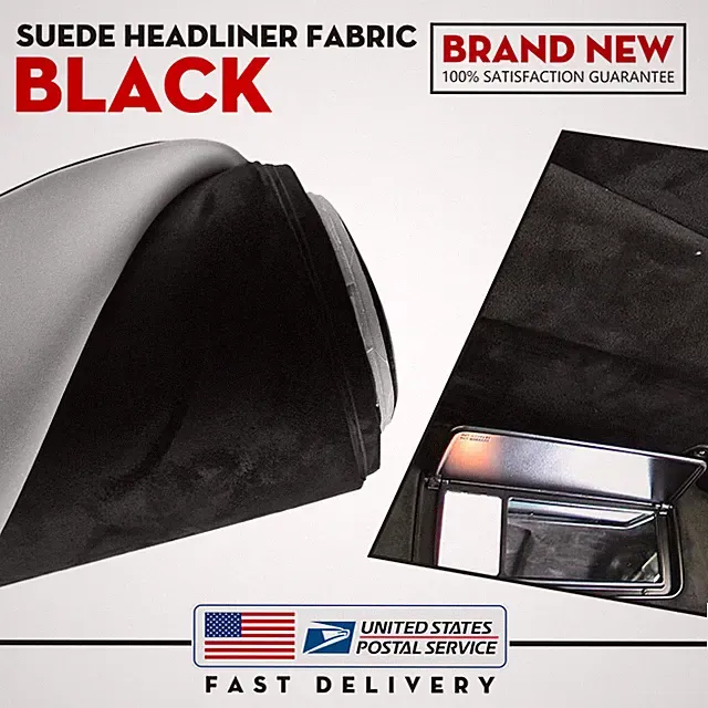 Suede Headliner Foam Backed Fabric 60"x60" Upholstery Sagging Re-wrap/Repair